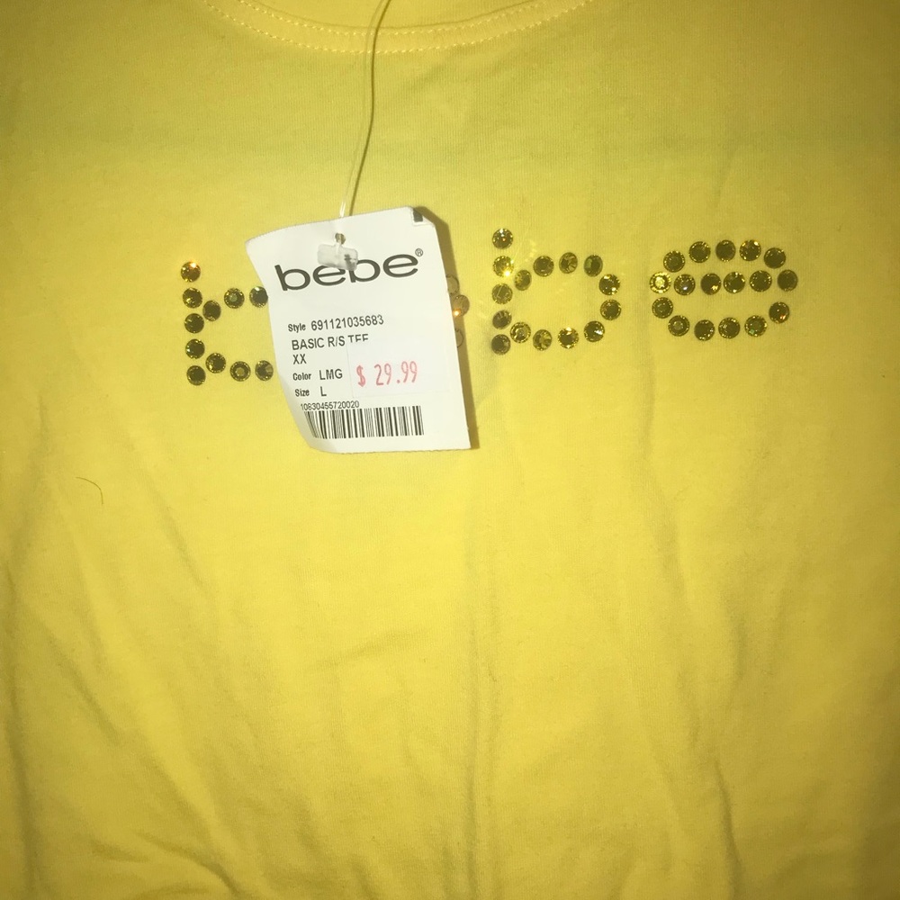 BeBe Basic Rhinestone Tee - Picture 2 of 3